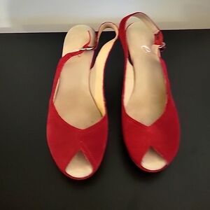 Easy Spirit 3.5" Suede Heel Wine Color